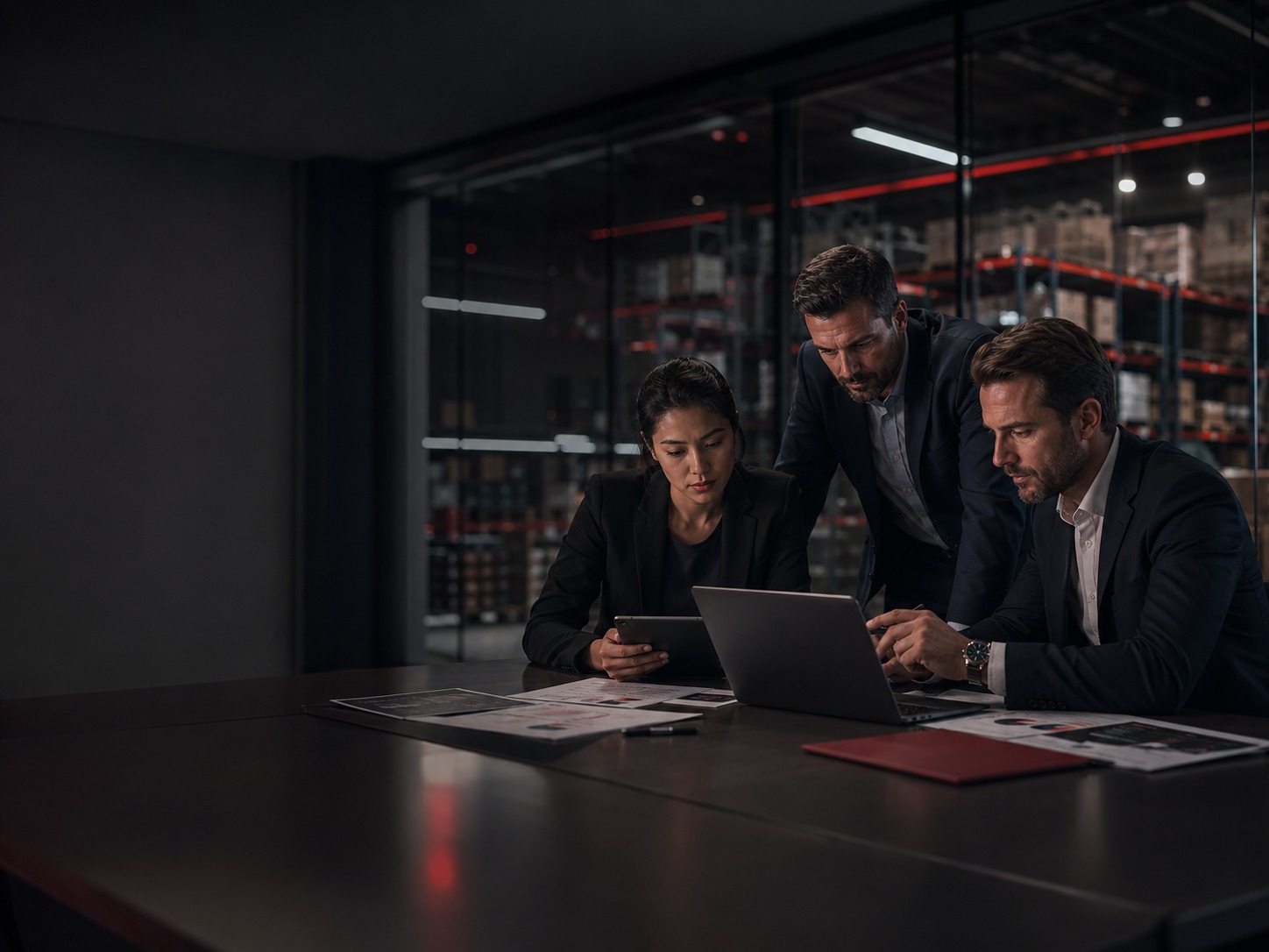 Procurement team coordinating supplier requirements